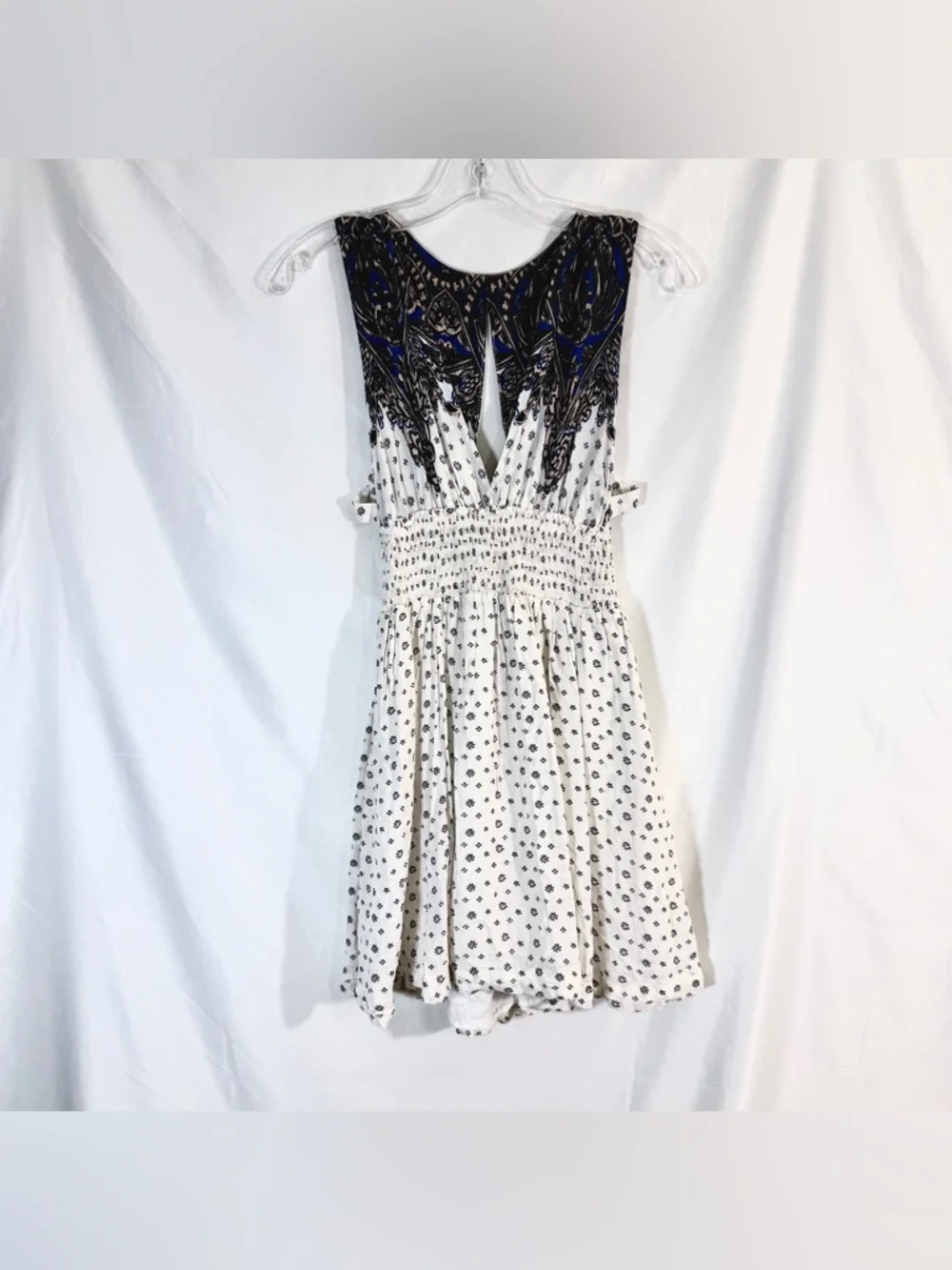 Free People "Walking Through My Dreams" Bohemian Sleeveless Mini Dress Size Sm - Picture 4 of 14